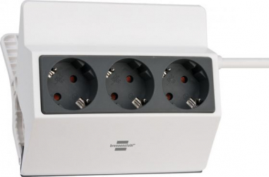 Prelungitor Brennenstuhl 3-Way 3 Prize 3m Alb - Antracit