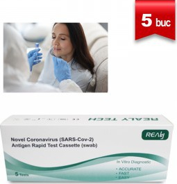 Test Rapid COVID-19 Antigen Realy Tech Nazofaringian Set 5 Buc