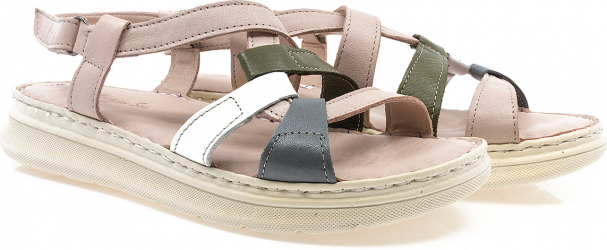 Sandale dama Caspian Cas-459 casual piele naturala multicolor 37 