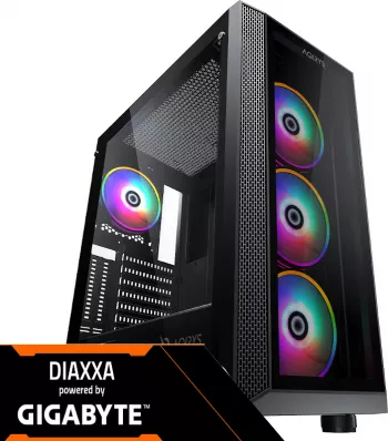 PC Gaming Diaxxa Powered by GIGABYTE AMD Ryzen 5 5600X 3.7GHz 1TB HDD+SSD 256GB NVMe 16GB DDR4 GeForce RTX 3070 OC 8GB GDDR6