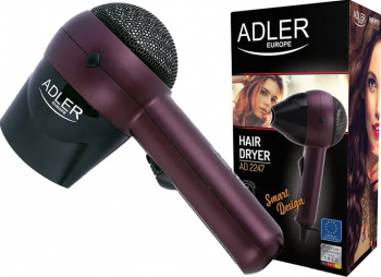 Uscator de par Adler AD 2247 1400 W 2 Trepte Putere 2 Setari Temperatura Negru-Mov 