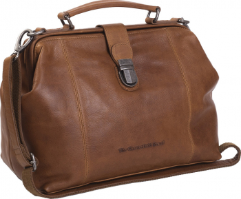 Geanta de dama din piele naturala The Chesterfield Brand Shaun tip doctor Maro coniac 