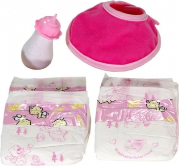 Set pentru papusi bebelus 6 accesorii multicolor 3 ani+ 