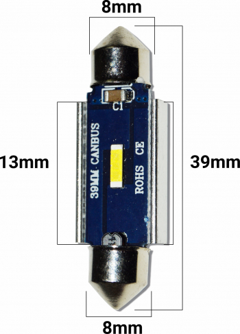 Set 2 x Bec LED 39mm CANBUS SOFIT 3 LED 
