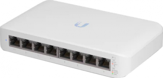 Switch Ubiquiti USW-LITE-8-POE UniFi Switch Lite 8 Gigabit RJ45 Alb