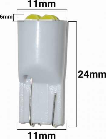 Set 2 x bec LED T10 4W 12V 