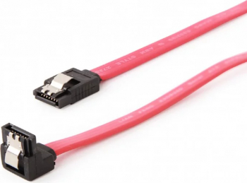 CABLU date GEMBIRD S-ATA 3 T la S-ATA 3 T in unghi drept metal clips 50cm and CC-SATAM-DATA90 and 