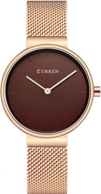 Ceas dama Curren Blanche Otel inoxidabil Elegant/Casual Auriu/Maro 