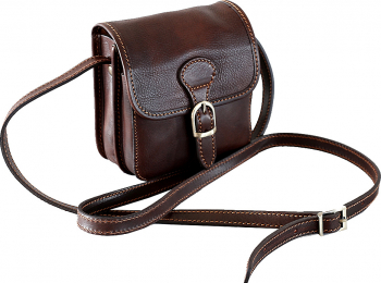 Geanta de umar crossbody din piele naturala maro FP1150B