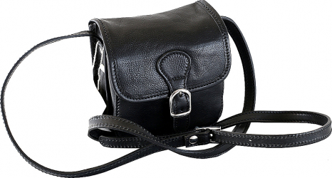 Geanta de umar crossbody din piele naturala neagra FP1150 