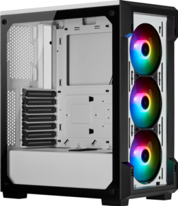 Carcasa Corsair iCUE 220T Tempered Glass RGB Alb cc-9011191-ww