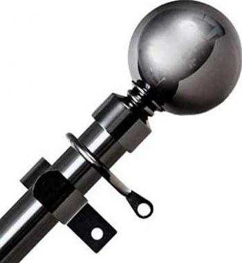 Galerie extensibila din otel pentru perdea 70-120 cm grosime 28 mm Black Nickel Vivo 