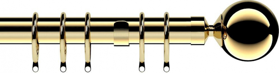 Galerie extensibila din otel pentru perdea 90-160 cm grosime 28 mm Brass Vivo 