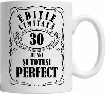 Cana alb personalizata Editie limitata 30 Ani 