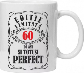 Cana alba personalizata Editie Limitata 60 Ani 