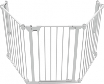 Tarc de siguranta modular Noma N94054 cu 3 panouri metal Alb