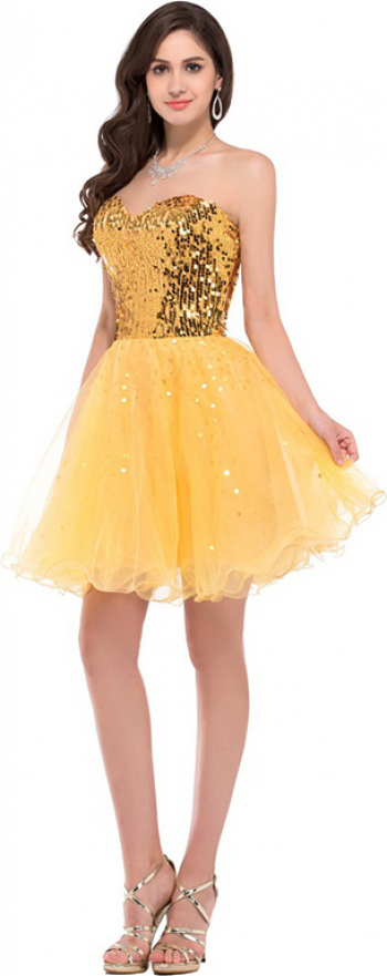 Rochie Gold Glitter RK37 marimea 38 M 