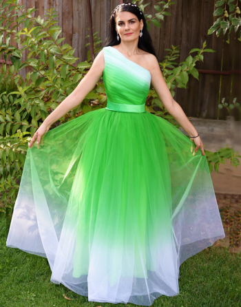 Rochie verde in degrade marimea 38 M 