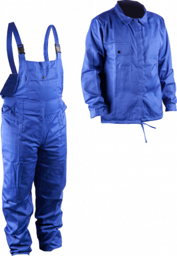 Costum Albastru Haina si Pantalon cu Pieptar / M 46 