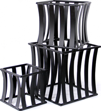 Set 3 standuri metalice RAKI patrate expunere tavi gastronorm 12 5x13cm 20x2 5cm 16 5x16 75cm 