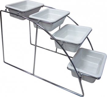 Stativ inox pentru tavi gastronorm GN 1x6 ILSA 21 5x52 5xh32 5cm cu 4 nivele 