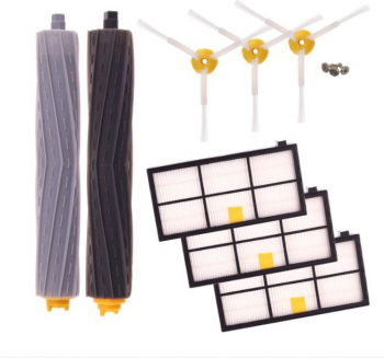 Kit accesorii iRobot Roomba pentru seria 800 900 Filtru 3 buc + Perie tambur + Perie pentru par + Perie laterala 3 buc 