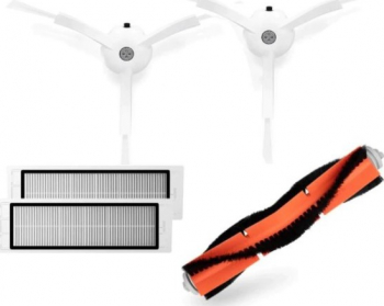 Kit accesorii Xiaomi Roborock S50 S51 S55 Vacum 2 Filtru 2 buc + Perie tambur + Perie laterala 2 buc + Perie de curatat 
