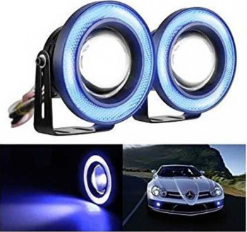 Set 2 proiectoare auto cu LED Angel Eyes 89mm 