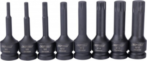 Set biti M spline XZN de impact 1/2 8 piese 