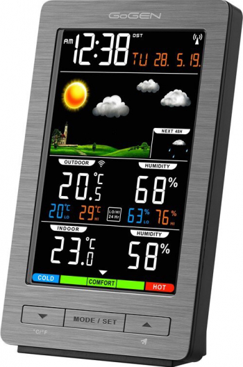 Statie meteo interior-exterior GoGEN ME 2930 senzor extern fara fir LCD color 