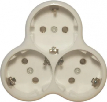 Adaptor Triplu Stea 3 CP Contact cupru Plastic ignifug SPN2305