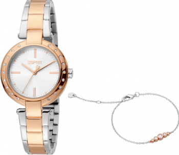 Ceas de dama Esprit ES1L230M0085 Argintiu-Rose Gold 