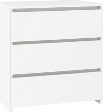 Noptiera Nocna CL3 cu 3 sertare alb 60 cm