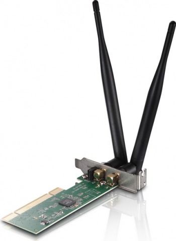 Adaptor placa de retea Wireless pe PCI cu 2 X antena 5 dBi detasabile 300 MB/s 