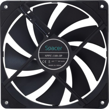 Ventilator Carcasa Spacer SPFC-140-3P 140mm Negru 