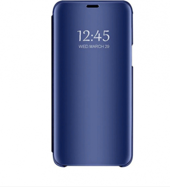 Husa de protectie Clear View pentru Xiaomi Redmi Note 7 si Redmi Note 7 Pro flip cover Albastru SHO2761 