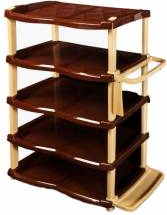 Raft suport pentru pantofi cu 5 etaje maro/bej