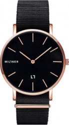 Ceas de dama Millner Hallfield Black Fabric 