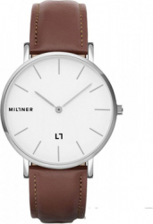 Ceas unisex Millner Hallfield Silver Brown 