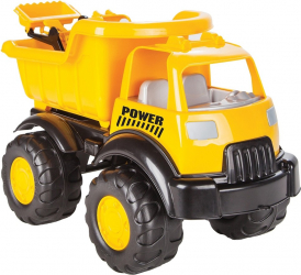 Camion basculant Pilsan Power Truck cu buldozer Galben-Negru 