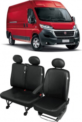 Set Huse Scaune din piele Fiat Ducato 3 locuri 2+1 2015-2019 