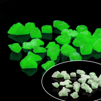 Pietricele fosforescente verzi pentru decor glow granulatie 15-25 mm 200 g 