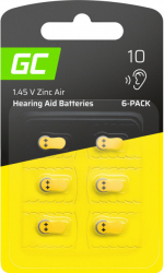 Baterii Pentru Aparate Auditive Green Cell 10 PR70 DA10 Zinc-Aer 1.45V Set 6 buc. 