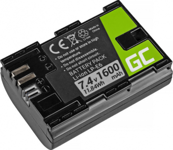 Acumulator camera compatibil Canon LP-E6 li-ion 7.4V 1600mah Green Cell CB37 