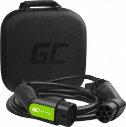 Cablu incarcare masina electrica 7.2kW 32A Type 2 - Type 2 lungime 5 metri Green Cell EV09 cu case de depozitare 