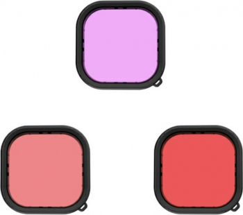 Set 3 lentile pentru filtru color waterproof compatibile cu GoPro Hero 9 SHO2184 