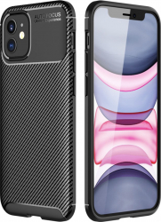 Husa protectie spate carbon pentru iPhone 12 Mini bumper carcasa Negru SHO2036 
