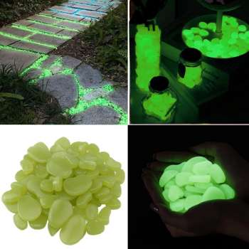 Pietricele fosforescente decorative glow verde deschis decor exterior si interior 1000 g