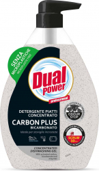 Detergent Concentrat Vase Dual Power cu Bicarbonat si Carbon 600 ml 