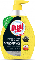 Detergent Concentrat Vase Dual Power Limone si Carbon 600ml 